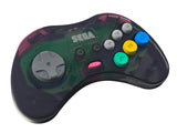 Retro-Bit Official Sega Saturn 2.4 GHz Wireless Controller 8-Button Arcade Pad for Sega Saturn, Sega Genesis Mini, Nintendo Switch, PS3, PC, Mac - Slate Gray