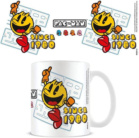 Pyramid America - Pac-Man - Since 1980 11 oz. Mug - Unique Ceramic Cup for Coffee, Cocoa & Tea Drinkers - Chip Resistant & Printed Both Sides