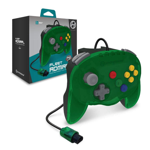 Hyperkin Fleet Admiral Premium Wired Controller for Nintendo N64 (Jade Fleet)