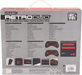 RetroDuo Nintendo NES & SNES 2in1 Twin Video Game Console System - Black/Red