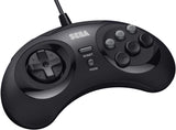 Retro-Bit Official Sega Genesis 8-Button Arcade Pad USB Controller for PC/Mac - Black