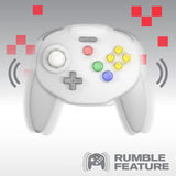 Retro-Bit Tribute 64 2.4 GHz Wireless Controller for Nintendo 64 (N64), Switch, PC, MacOS, RetroPie, Raspberry Pi and Other USB Devices - Classic Grey