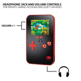 My Arcade Go Gamer Portable Handheld Gaming System 300 Retro Style 16- Bit Games - (Red, Blue, Black)