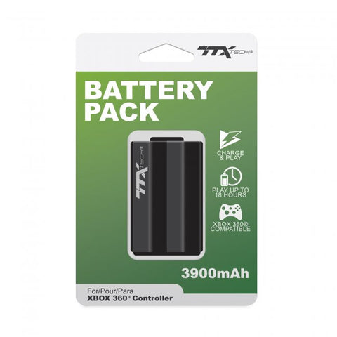 TTX Tech Rechargeable Battery Pack 3900mAh for Xbox 360 Controller