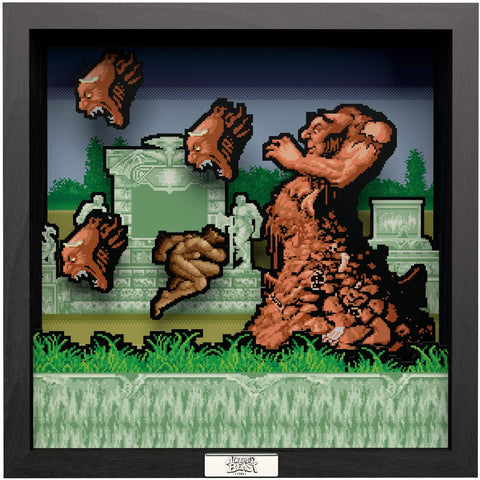 Pixel Frames Sega Genesis Altered Beast 9x9 inches Shadow Box Art - Officially Licensed