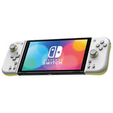 HORI Split Pad Compact Ergonomic Controller for Handheld Mode (Light Gray & Yellow) for Nintendo Switch and Switch OLED - Officially Licensed by Nintendo