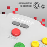 Retro-Bit Tribute 64 2.4 GHz Wireless Controller for Nintendo 64 (N64), Switch, PC, MacOS, RetroPie, Raspberry Pi and Other USB Devices - Classic Grey