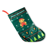 Super Mario Bros. Retro Embroidered Holiday Stocking 18" Officially Licensed