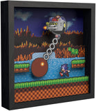 Pixel Frames Sonic The Hedgehog Wrecking Ball 9x9 inches Shadow Box Art - Officially Licensed