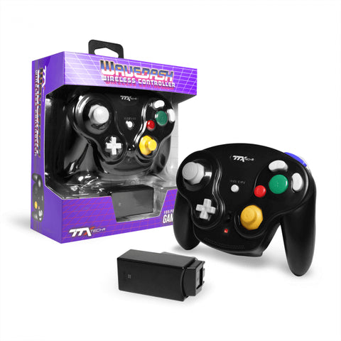 TTXTech GC Wireless Wavedash 2.4GHZ Controller for Nintendo GameCube and Wii/Wii U - Black