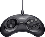 Retro-Bit Official Sega Genesis Controller 6-Button Arcade Pad - Original Port - Black