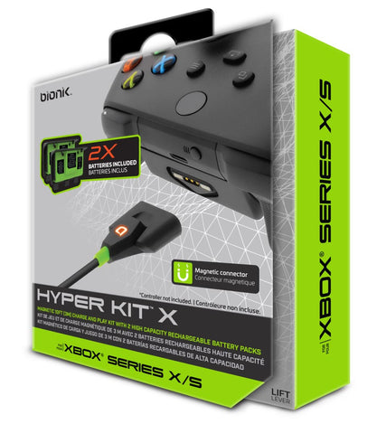 Bionik Hyper Kit X Rechargeable Battery Packs and Magnetic Charge Cable For Xbox Series X/S