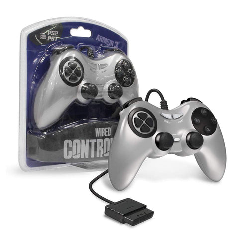 Armor3 Wired Game Controller for PS2 - Silver