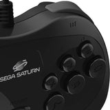Retro-Bit Official Sega Saturn Controller Pad for Sega Saturn - Original Port - Black