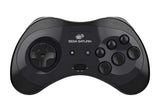 Retro-Bit Official Sega Saturn Bluetooth Controller 8-Button Arcade Pad for Nintendo Switch, PC, Mac, Steam - Black