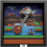 Pixel Frames Sonic The Hedgehog Wrecking Ball 9x9 inches Shadow Box Art - Officially Licensed