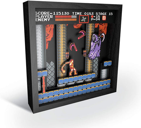 Pixel Frames Castlevania: Grim Reaper NES 6x6 inches Shadow Box Art - Officially Licensed