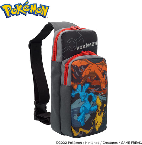 Hori Nintendo Switch Adventure Pack (Pikachu, Charizard, and Lucario) Travel Bag - Officially Licensed by Nintendo & Pokémon