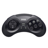 Retro-Bit Official Sega Genesis Bluetooth Controller 8-Button Arcade Pad for Nintendo Switch, Android, PC, Mac, Steam - Black