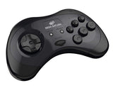 Retro-Bit Official Sega Saturn Bluetooth Controller 8-Button Arcade Pad for Nintendo Switch, PC, Mac, Steam - Black