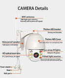 EasyN 109 Full HD 2.0MP 1080p 5x Optical Zoom 2-Way Audio Wireless PTZ P2P Waterproof IP Camera