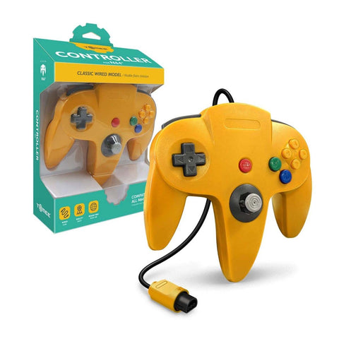 Classic Retro Wired N64 Controllers - Black & Gold, For Nintendo 64